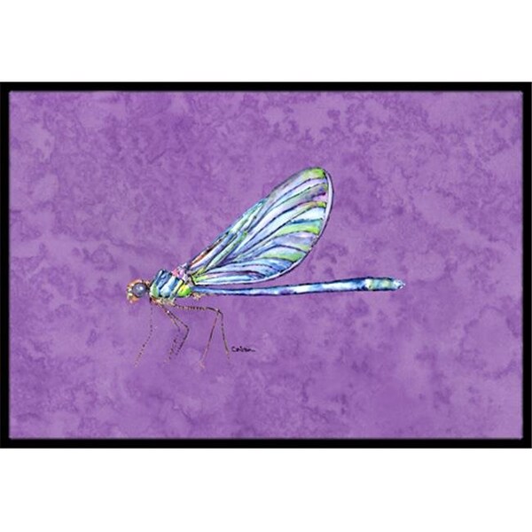 Carolines Treasures Carolines Treasures 8865MAT Dragonfly on Purple Indoor Or Outdoor Doormat - 18 x 27 in. 8865MAT - main